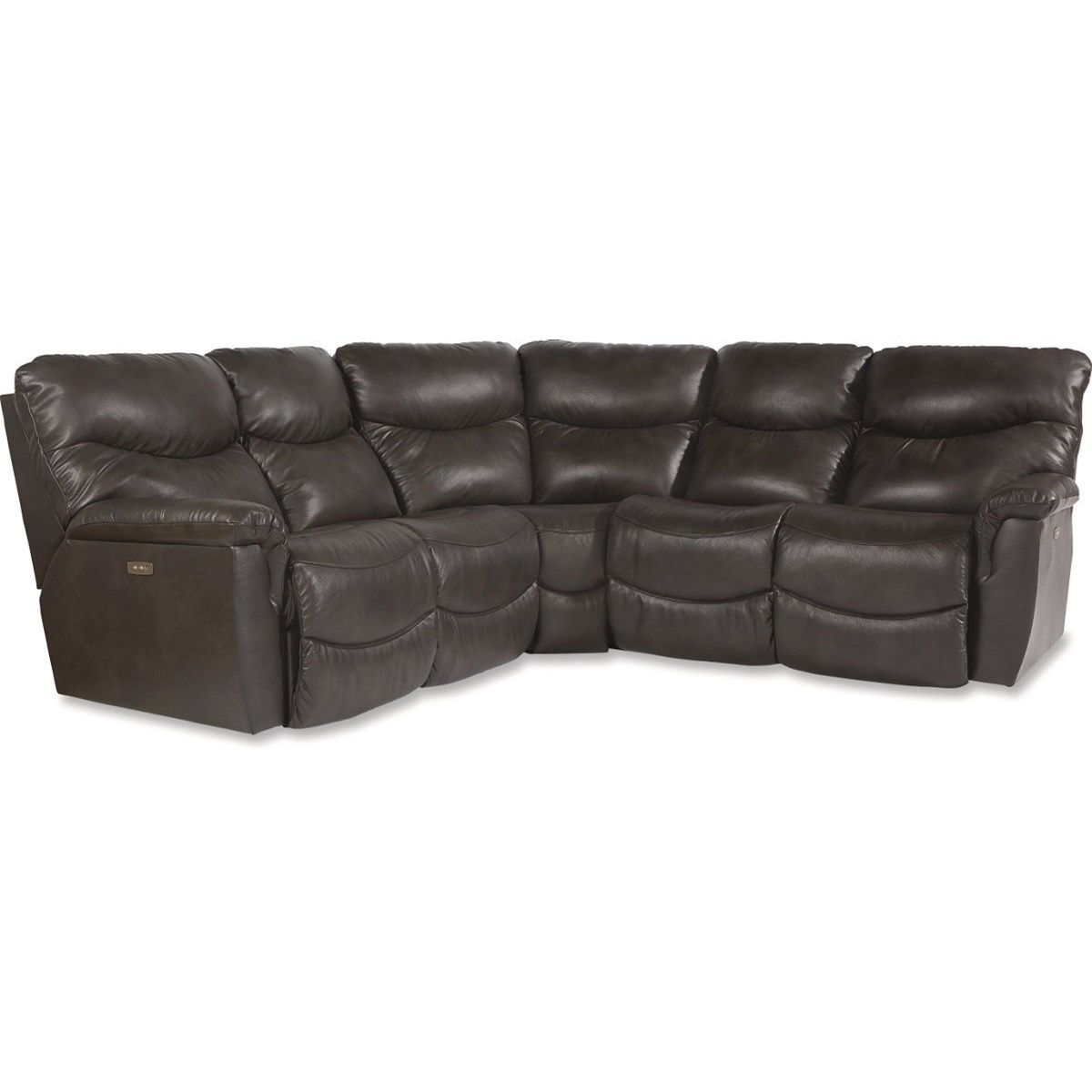 LaZBoy James Three Piece Power Reclining Sectional Sofa with Power
